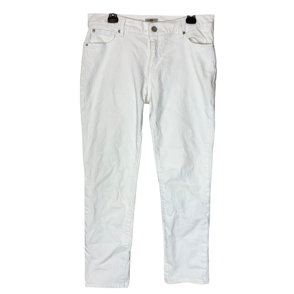 Fossil Long Live Vintage‎ Jeans Womens 30 White Denim Stretch Mid Rise Straight